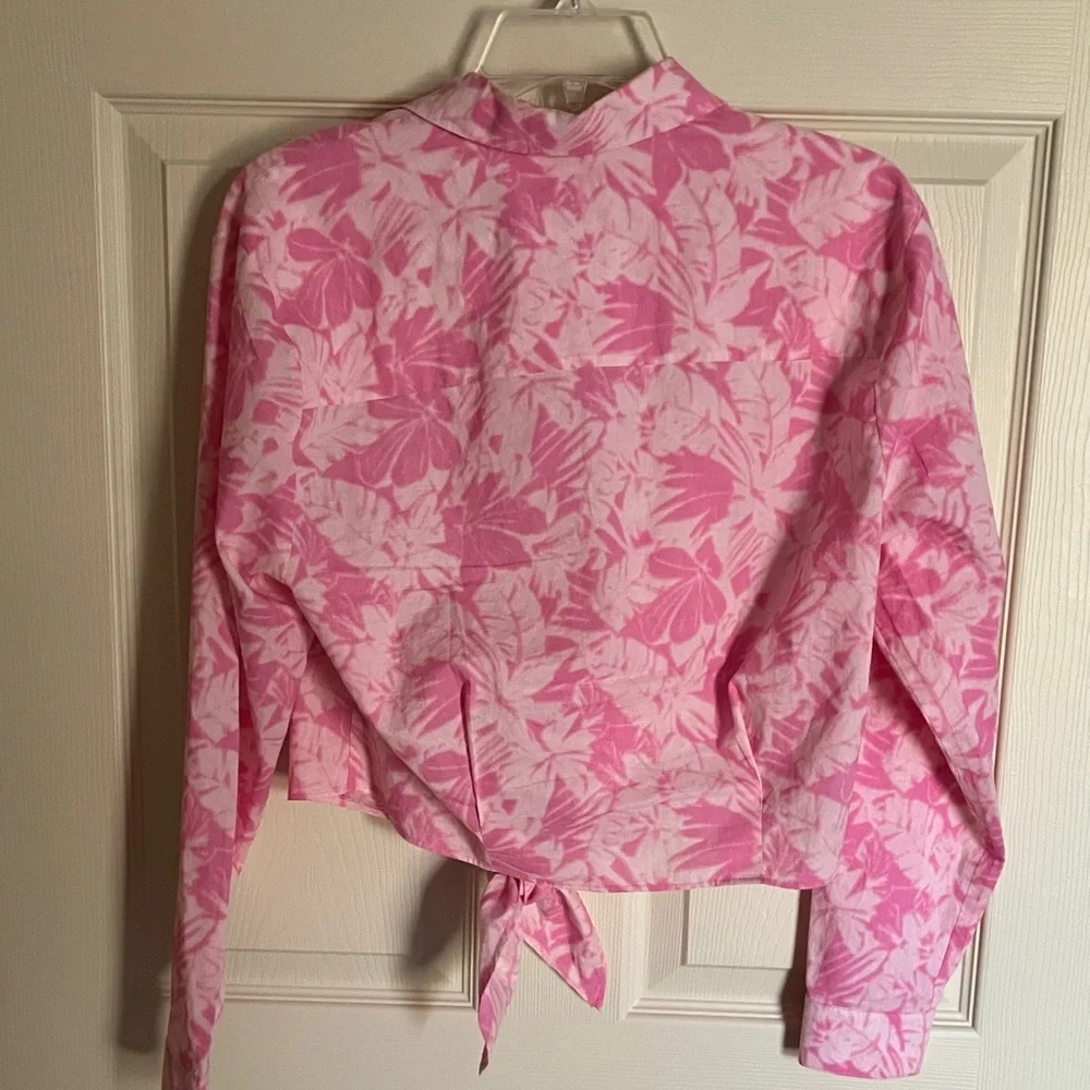 MICHAEL Michael Kors Pink Floral Blouse - Picture 5 of 5
